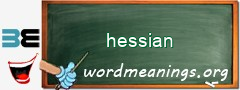 WordMeaning blackboard for hessian